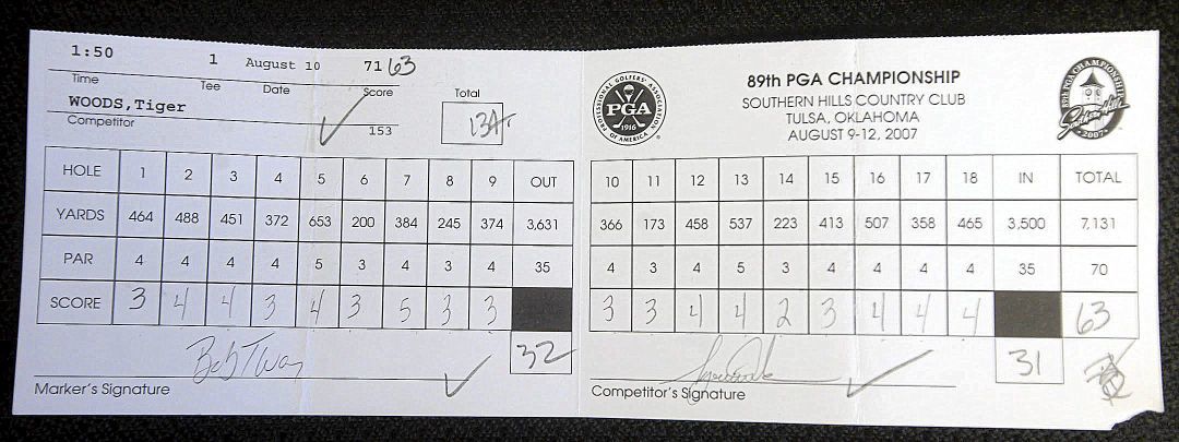 Tiger Woods wins the 2007 PGA Championship at Southern Hills